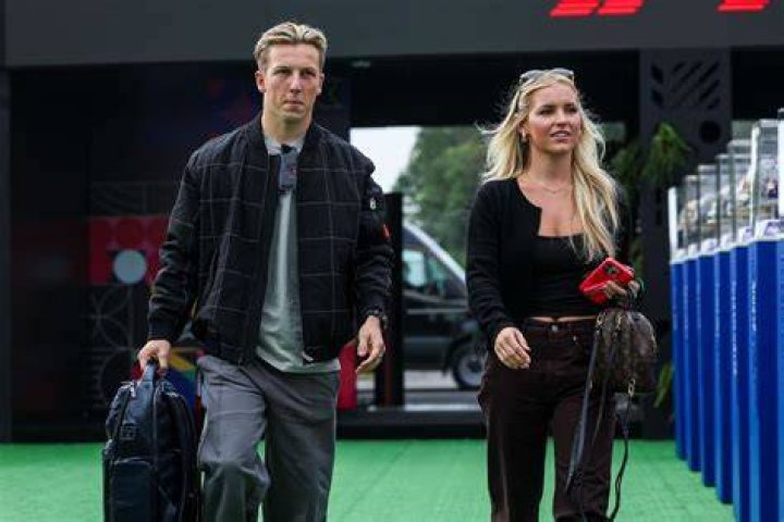Liam Lawson with his girlfriend Charlotte Miller