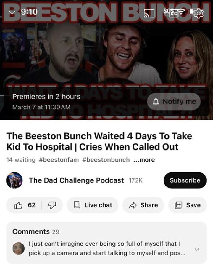 The Beeston Bunch video statistics