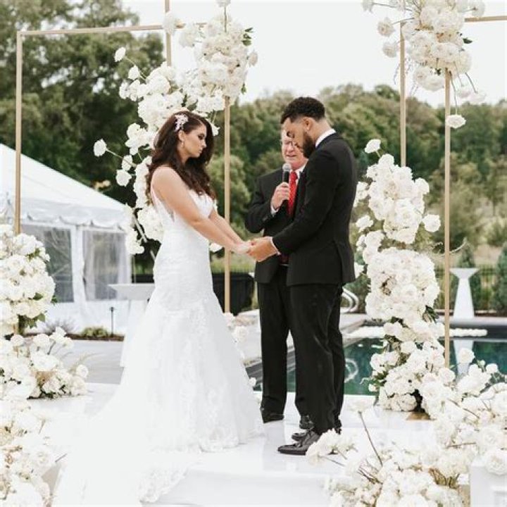 Tyus Jones wedding picture with his wife Carrie Yeakey